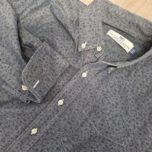 Peter Manning 4 Shirt Mens Blue Geometric Print Long Sleeve Button Front PMNYC